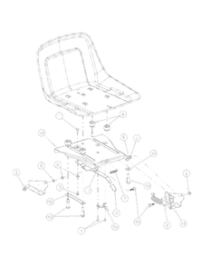 Seat Diagram and Parts List for 17AA5AAG700 2008 Yard Machines Lawn Tractor